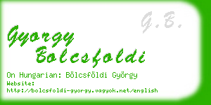 gyorgy bolcsfoldi business card